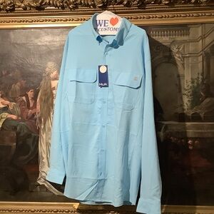 Huk Light Blue Casual Button Down Shirt